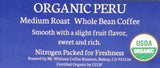 Organic Peru Medium Roast Coffee by Mt. Whitney Coffee Roasters 24 oz