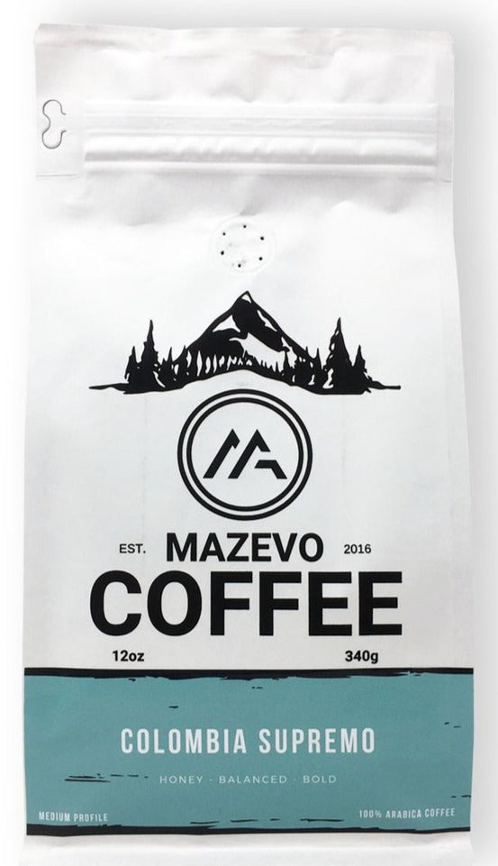 Colombia Supremo 12oz fresh roast coffee - MAZEVO Coffee
